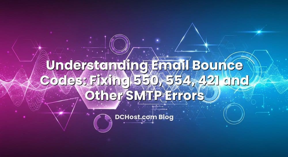 Illustration of an email bounce with SMTP code 550 returned by the recipient server