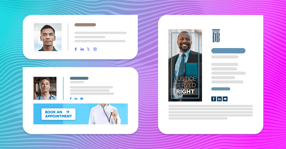 Collection of professional email signature examples