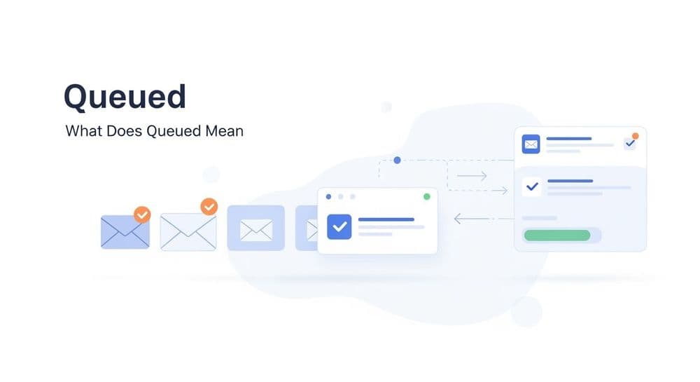 What a queued email means